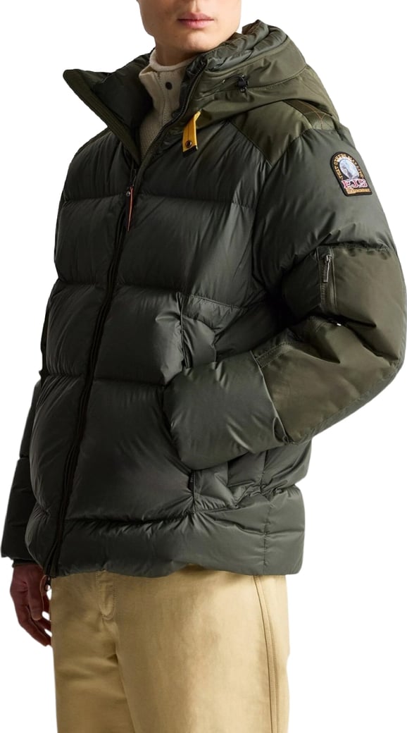 Doudoune Tyrik vert Rosemary zips manche Parajumpers PJS Homme PMPUEN02 0356