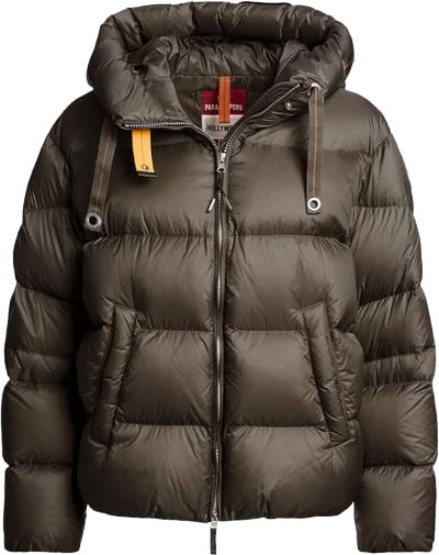 hooded down jacket tilly slate mud