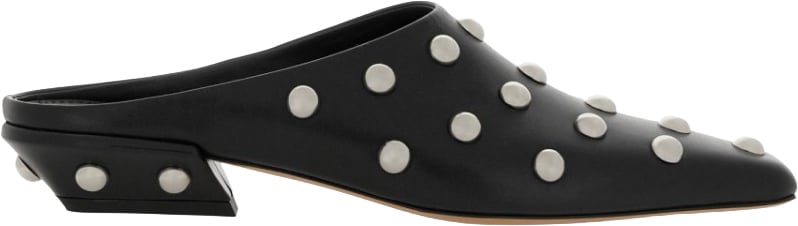 "Bella" Pointed Toe Leather Mules
