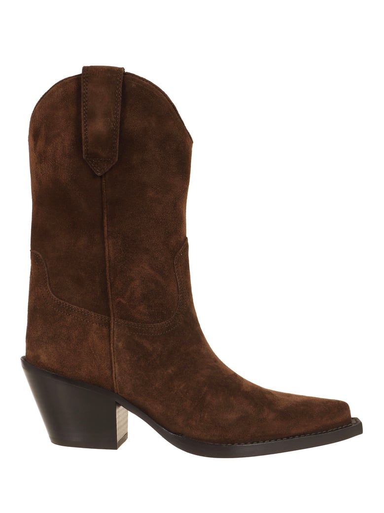 Mid-Calf Cowboy Boots with Sturdy Slanted Heel