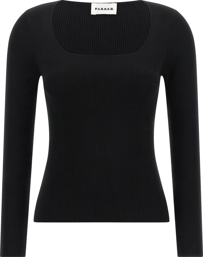 P.A.R.O.S.H. Black Wool Cardigan