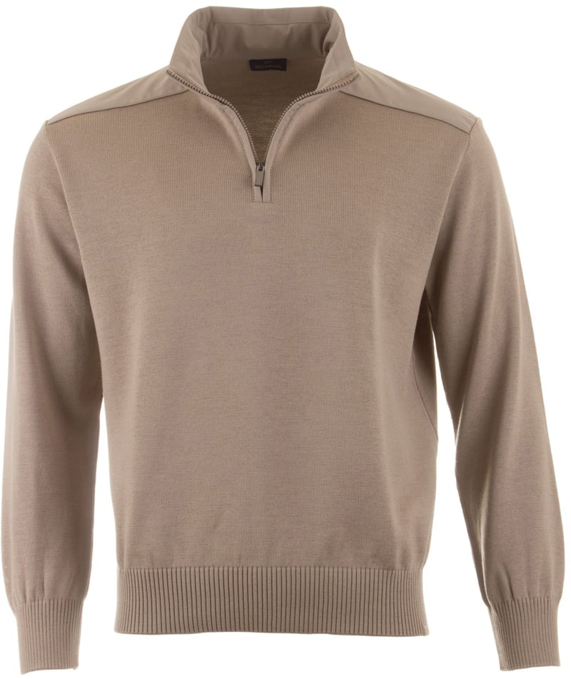 Beige half zip