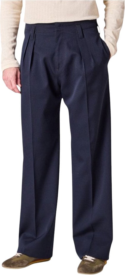 Pantalon navy large pattes taille passant bas Paul Smith Homme M1R A270 W02207 49
