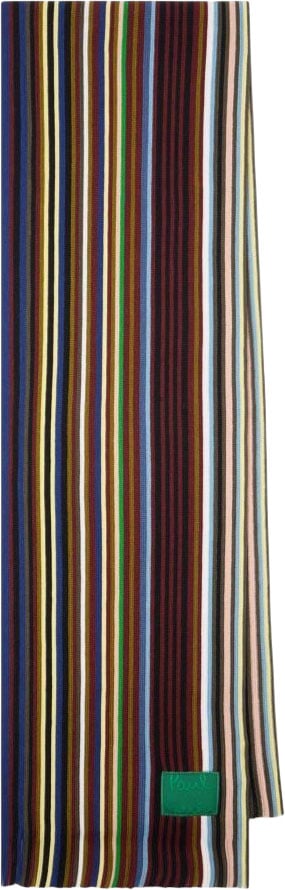 Echarpe fine rayée baya marron vert Paul Smith Homme Femme M1A 151F W102 47