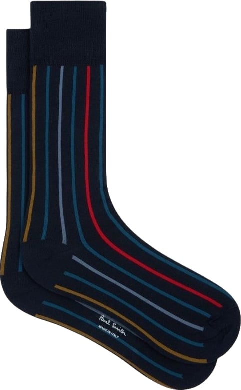 Chaussettes navy rayée verticale multi Paul Smith Homme M1A 380CI W155 47