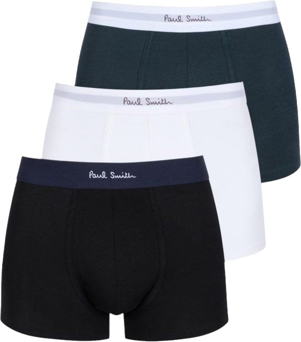 Pack boxers noir blanc gris Paul Smith Homme M1A 914 W3PK92 1A