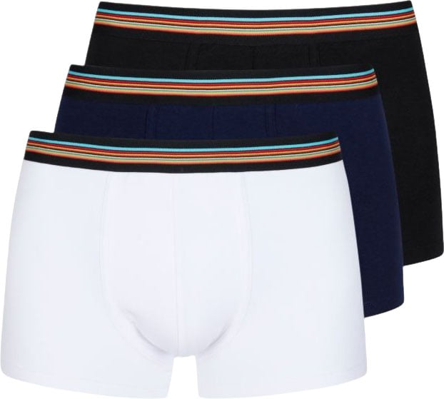 Pack boxers noir navy blanc élastique rayé Paul Smith Homme M1A 915 P3PK66 1A
