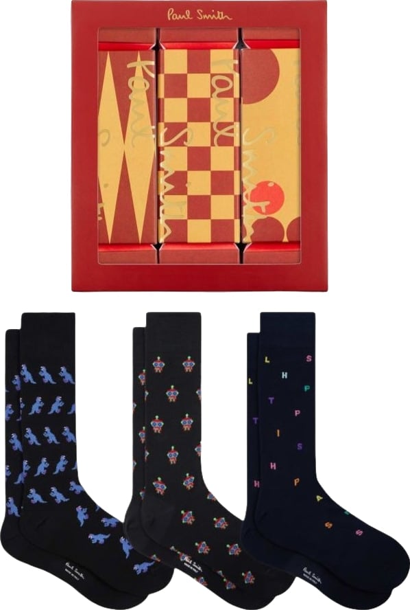 Pack 3 chaussettes robots lettres dino Paul Smith Homme M1A SOCK W3PCR 2