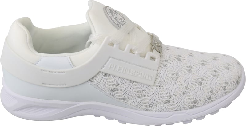 Philipp Plein White Polyester Casual Sneakers Shoes