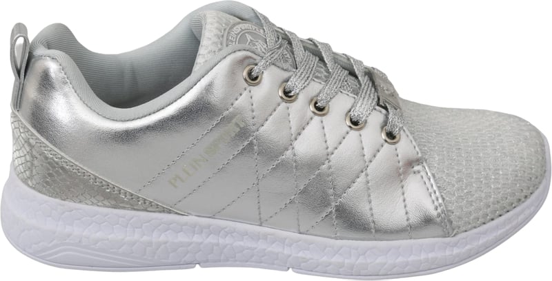 Philipp Plein Gisella Silver Polyester Sneakers Shoes