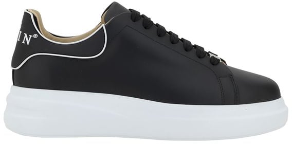 Philipp Plein Black Calf Leather Bos Taurus Low Top Sneakers