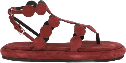 Pierre Hardy Brown Calf Leather Bos Taurus Platform Sandals