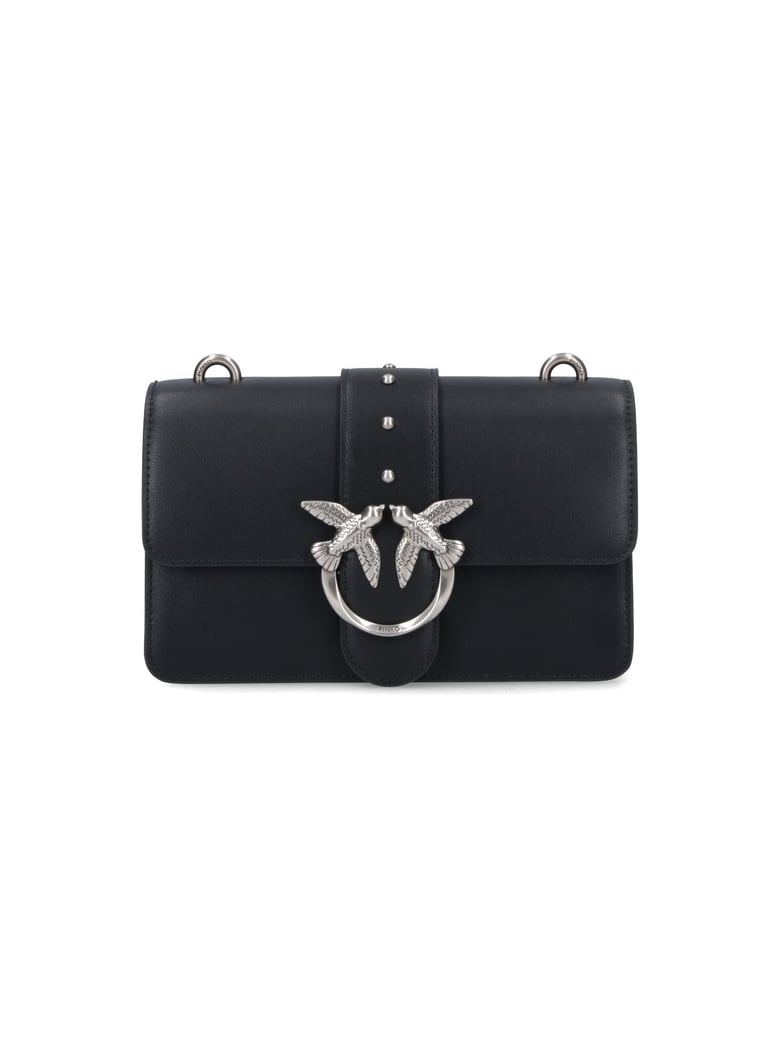 Love One Mini Black Leather Shoulder Bag