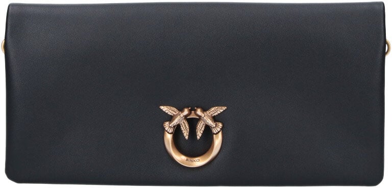 Black Leather Clutch Bag