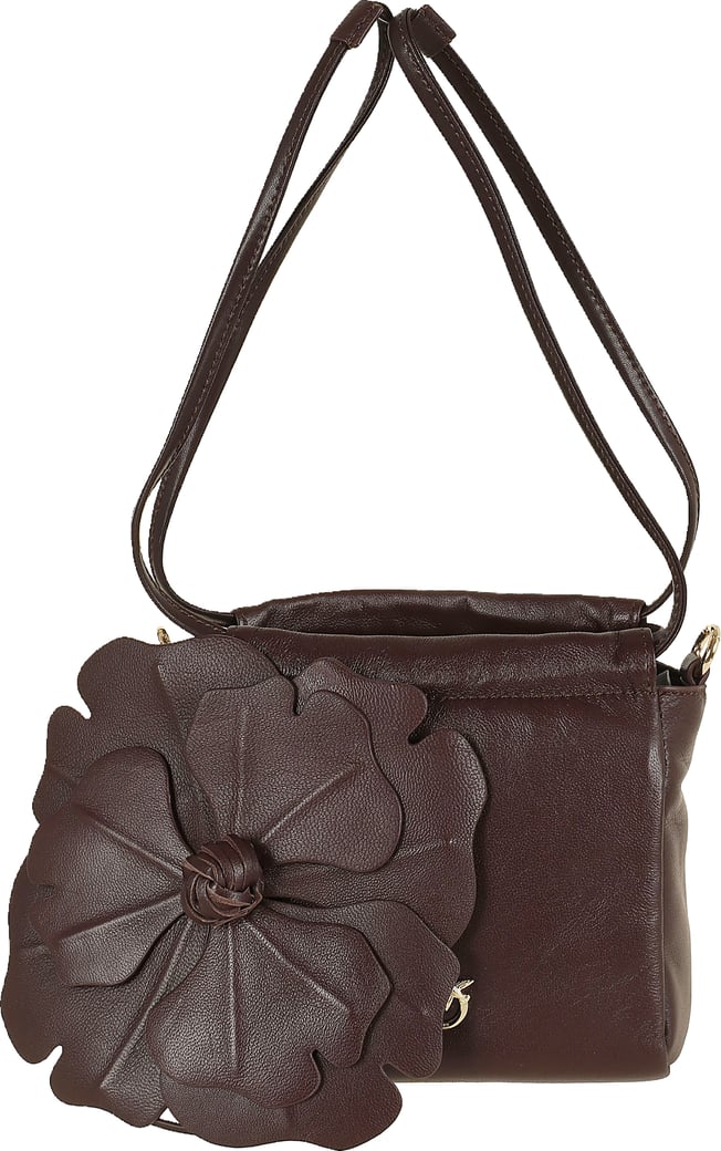 PINKO POUCH FLOWER SHEEP NAPPA
