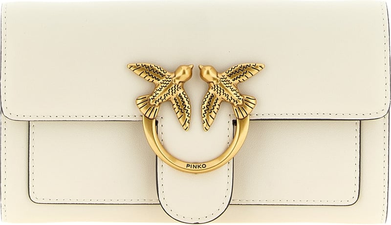 PINKO White Calfskin Cardholder