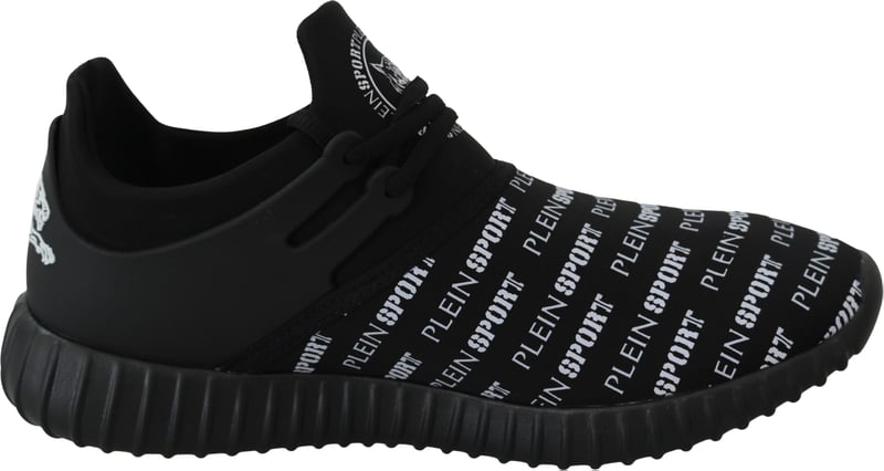 Plein Sport Black Polyester Runner Henry Sneakers Shoes