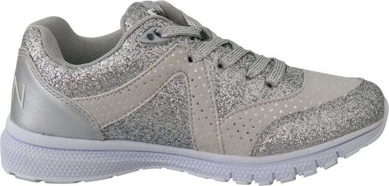 Plein Sport Silver Polyester Runner Jasmines Sneakers Shoes