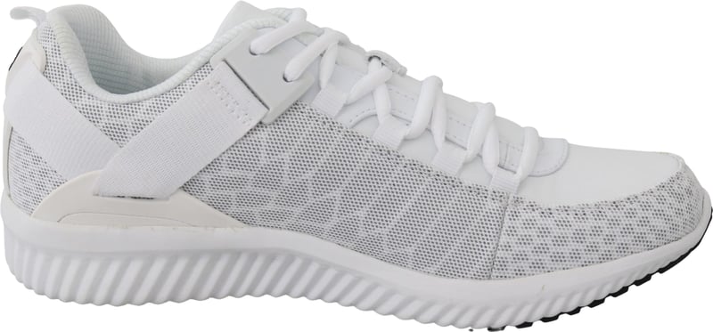 Plein Sport White Polyester Adrian Sneakers Shoes