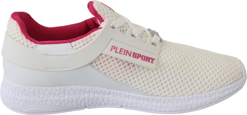 Plein Sport White Polyester Runner Becky Sneakers Shoes