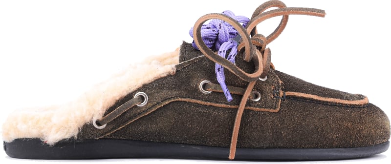 Boat Mule Fur Brushed Suede Daytona Grey