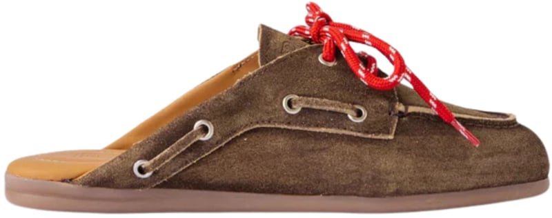 Posa Boatloafer Mule Loafers Donkerbruin Boatloafer Mule