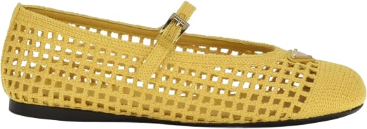 Prada Multicolor Cotton Ballet Flats