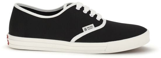 Prada Black Cotton Athletic Sneakers