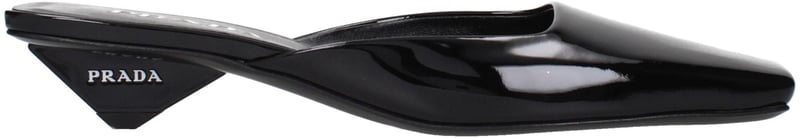 Prada Black Leather Flat Sandals