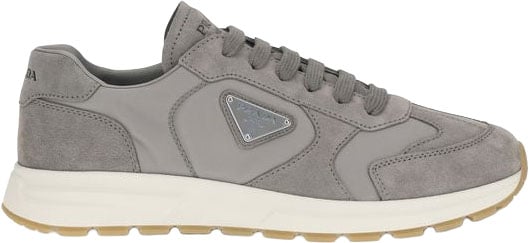 Prada Gray Recycled Polyamide Athletic Sneakers