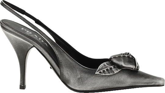 Prada Gray Goatskin High Heel Pumps