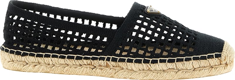 Prada Black Cotton Espadrilles