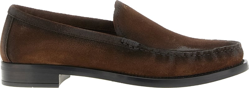 Prada Brown Calfskin Slip-On Loafers