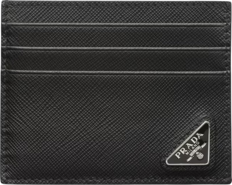 Prada Black Saffiano leather card holder