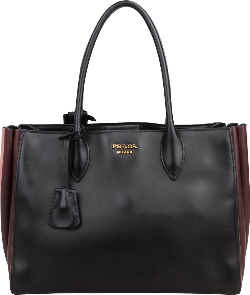 Prada Leather Bibliothèque Tote Handbag