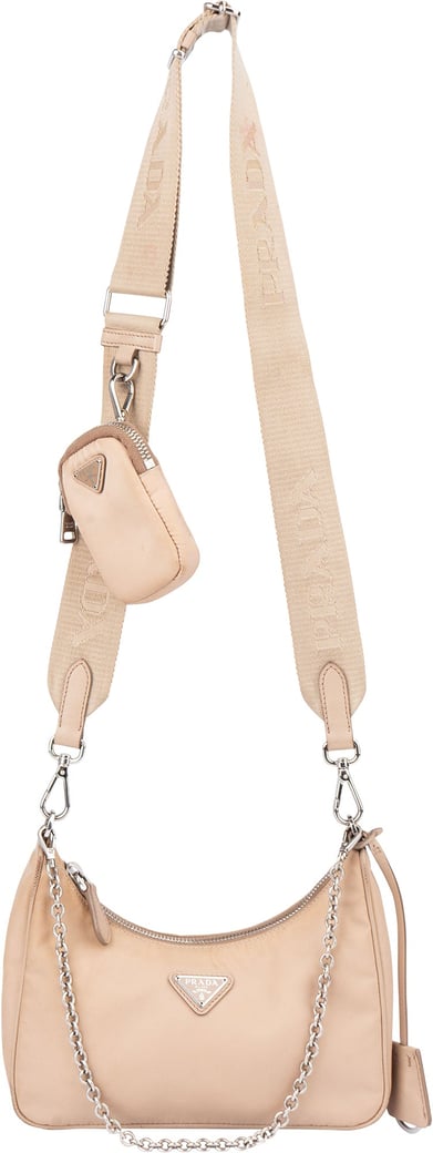 Prada Nylon Triangle Re-Edition Crossbody Bag