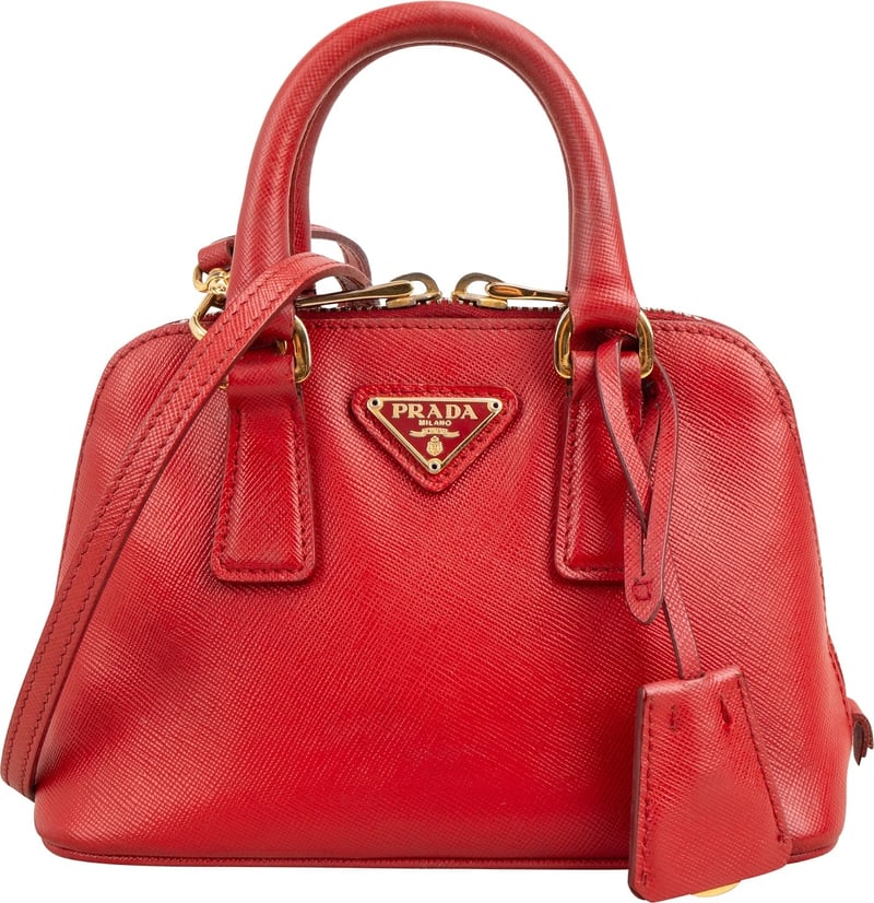 Prada Saffiano Leather Mini Promenade Crossbody Handbag