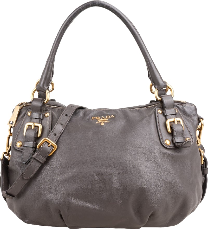 Prada Vitello Daino Leather Hobo Shoulder Bag