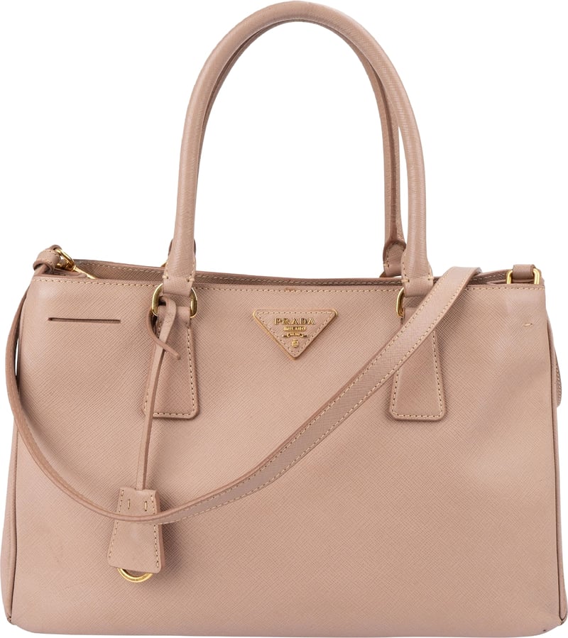 Prada Pink Saffiano Lux Leather Galleria Handbag