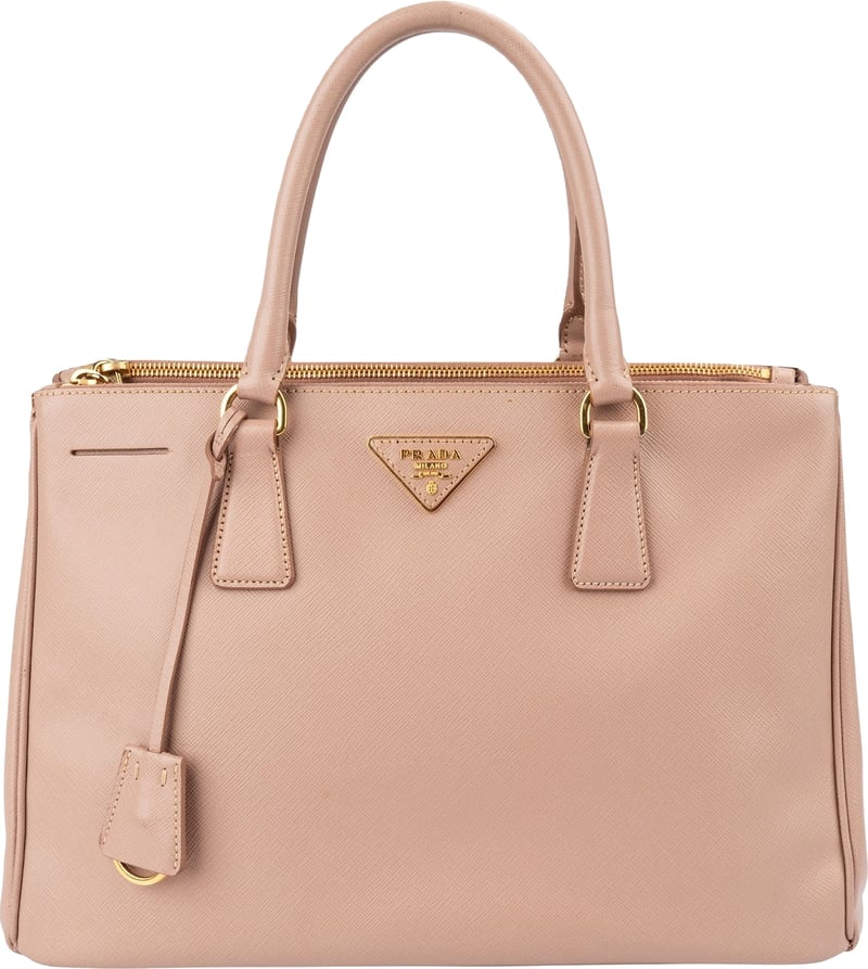 Prada Pink Saffiano Leather Galleria Handbag