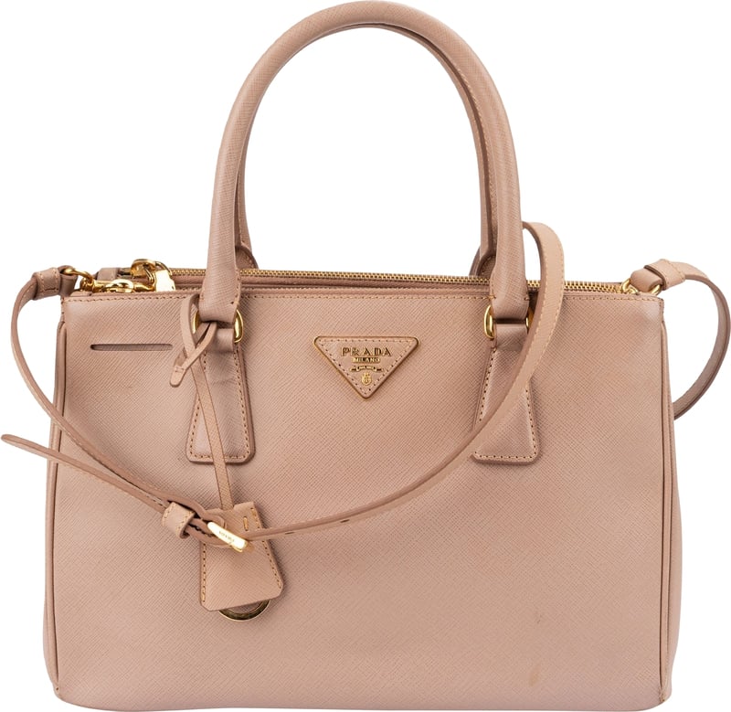 Prada Pink Saffiano Leather Galleria Handbag
