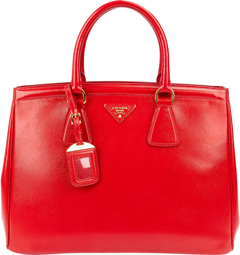 Prada Saffiano Vernice Leather Large Galleria Tote Handbag
