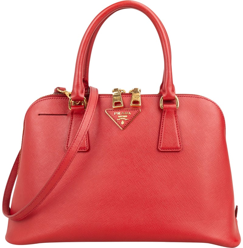 Prada Red Saffiano Leather Promenade Handbag