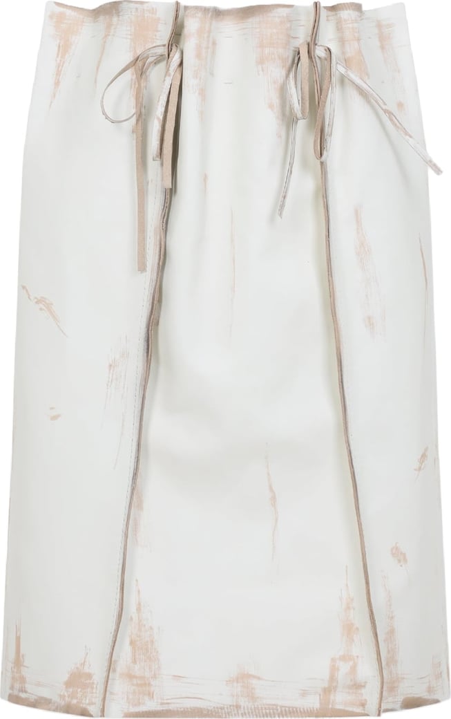 Prada Calf Leather Midi Skirt
