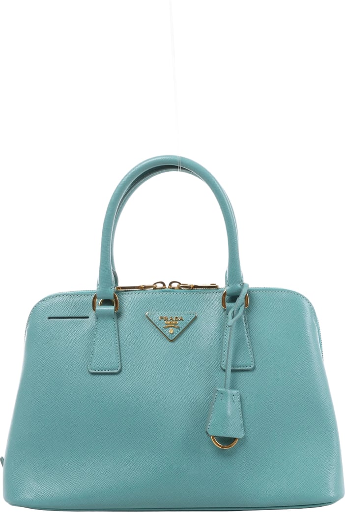 Prada Promenade Saffiano Lux Leather Handbag in Blue