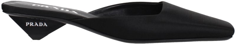 Prada Black Satin Flat Sandals