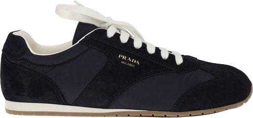 Prada Blue Calf Leather Bos Taurus Athletic Sneakers