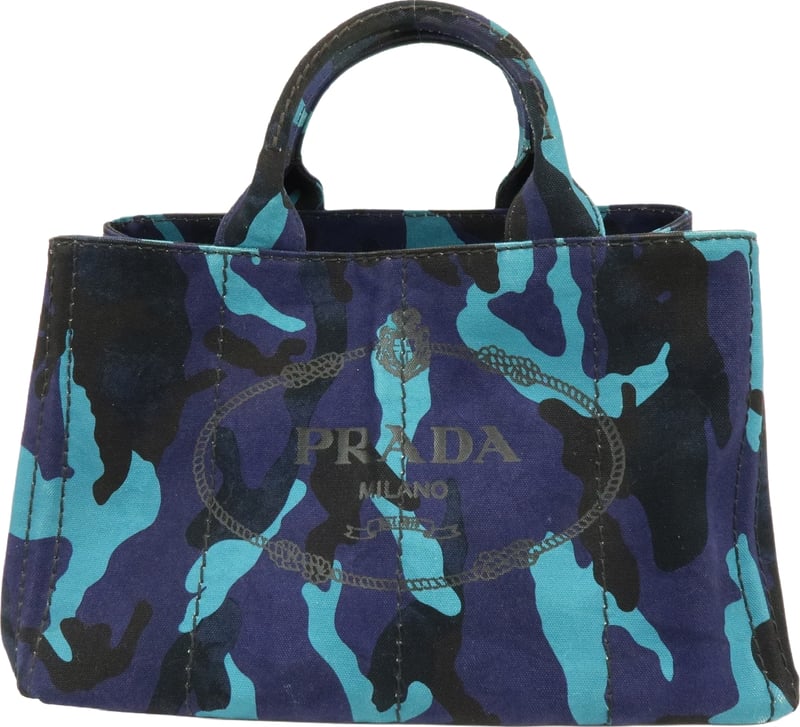 Prada Canapa Convertible Printed Canvas Large