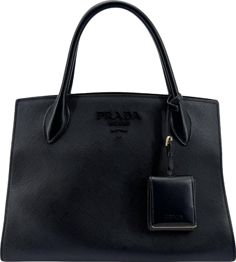 Prada Monochrome Saffiano with City Calf Medium