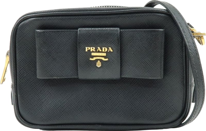 Prada Bow Camera Saffiano Leather Mini
